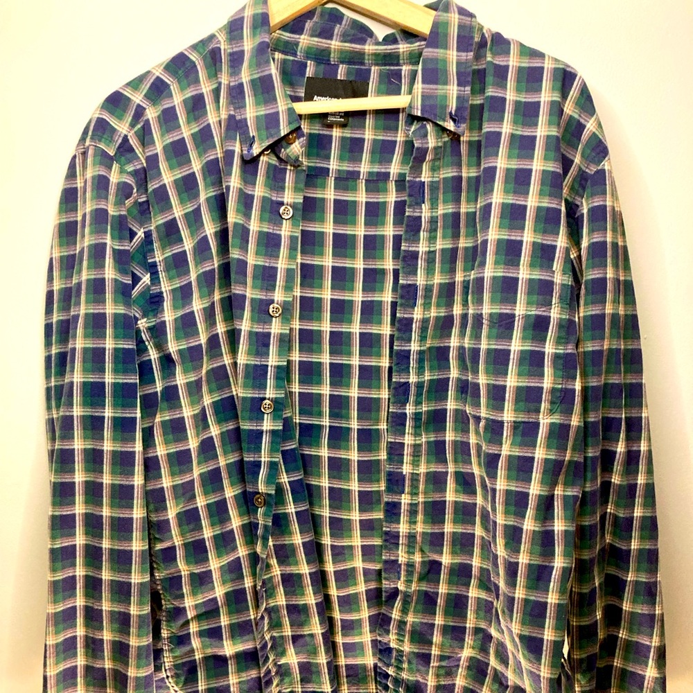 American Apparel plaid button down shirt
